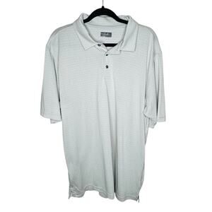 bolle Golf Polo XL Shirt Gray Grey Striped Short Sleeve Casual